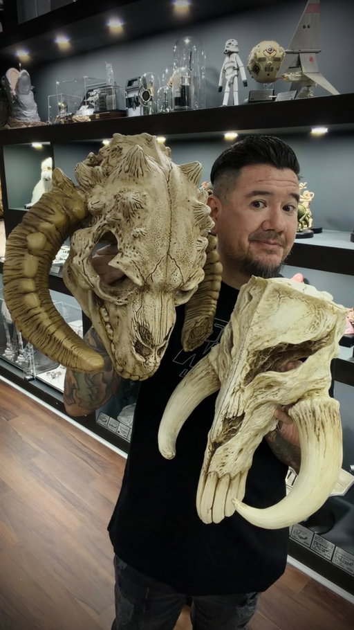 Star Wars Skulls ☠️ made by @regalrobot and both sculpted by the talented @quirkymonster 

#starwars #starwarsskull #tauntaun #geekdecor #regalrobot