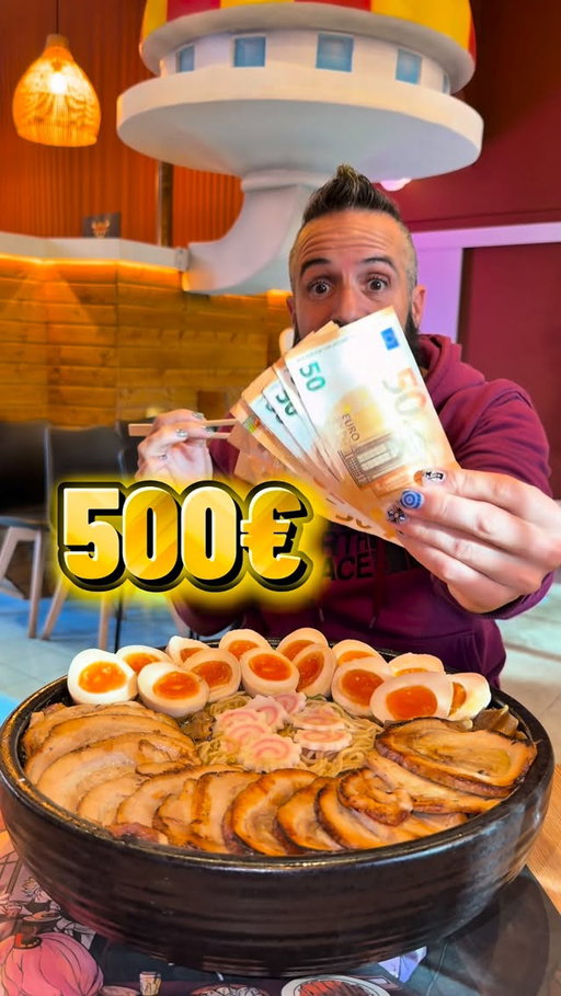 Te pagan 500€ si consigues acabarte el Rame de @ichibanramen.terrassa en menos de 30 minutos.

Etiqueta a quien creas que sería capaz de hacerlo