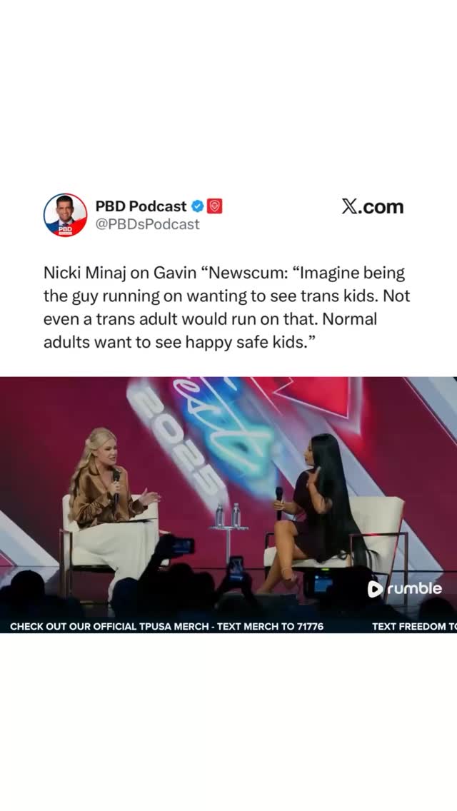 Nicki Minaj on Gavin Newsom.