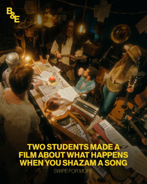 This student campaign came from questioning how Shazam actually works.

As self-proclaimed music nerds who use Shazam frequently, Carlos Mario Rodriguez and Regina Gutierrez imagined the music identification process as a cast of characters working behind the scenes – each one representing a different genre, taste, and instinct coming together to find the song.

The film was created as a thesis project at Art Center College of Design and shot on the school’s soundstage in just three days, with friends and professors stepping in as actors.

Carlos and Regina both are excited to begin their professional careers in 2026, and are actively looking at agencies.