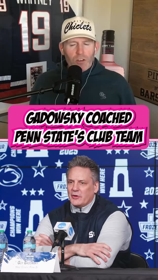 “We had guys that came to Penn State to play club hockey, they’re playing the Big Ten in Pegula Ice Arena sold out.” 

Guy Gadowsky took some of his club hockey players once @pennstatemhky went D1 and they were LOVING it.
