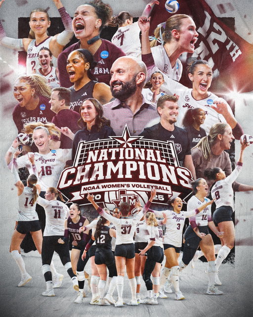 THE TEXAS A&M AGGIES ARE NATIONAL CHAMPIONS🏆 👍

#GigEm // #AggieVB