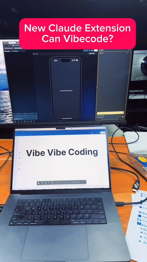 INSTRUCTIONS:

This is Vibe Vibe Coding. 

Claude 4.5 Opus
Prompting
Claude 4.5 Opus

With the new Claude Browser. 

Claude just released a browser extension that can control any chrome browser and it can do actions for you in the web. 

You should try this. 

Here we had it control the @vibecodeapp to build a professional iOS app Prototype.