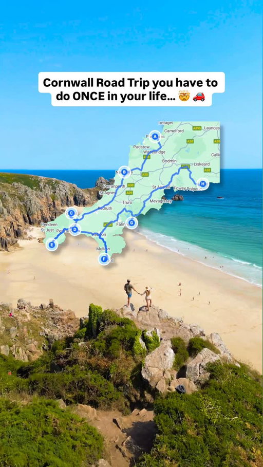 SAVE for SUMMER 2026 😉🗺️ 

Wanting to tick Cornwall off your UK bucket list? 🌊 

This 1 week road trip itinerary is perfect for those looking to visit some of Cornwall’s best sites 😍

Comment ‘BEACH’ & I’ll DM you our Cornwall Pocket Guide! 

P.S Pedn Vounder beach is currently closed by you can still view it via the coastal path 🥾 

Always remember to leave no trace 🙏♻️ 

#cornwall #traveluk #uktravel #cornwalluk #lovecornwall