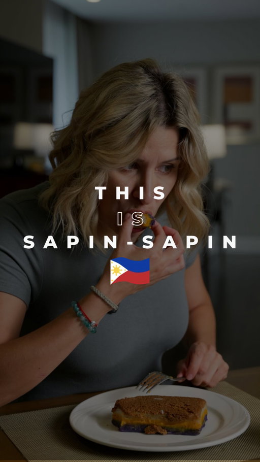Sapin-Sapin literally means “layers” in Filipino, referring to its distinct bands of purple, yellow, and white. It’s a steamed glutinous rice 🍚 cake (kakanin), soft and chewy, often topped with latik (toasted coconut 🥥 curds) or grated coconut. Its vibrant appearance makes it a centerpiece dessert at fiestas, birthdays, and holidays.

Sapin-Sapin is believed to have originated in Abra, a province in Northern Luzon, though it has spread widely across the Philippines 🇵🇭 Traditionally, it was reserved for special occasions because of the labor-intensive process of steaming and layering each section.

Each layer usually carries a different flavor and color:

Purple (ube) – earthy, sweet, and iconic in Filipino desserts.
Yellow (jackfruit or langka) – fruity and fragrant.
White (coconut milk) – rich and creamy base.
Sometimes condensed milk or sugar is added for sweetness, and latik provides a nutty contrast.

For Filipino Americans, sapin-sapin often carries nostalgia for family gatherings, fiestas, and balikbayan boxes, reminding them of the communal spirit of Filipino culture. #kakanin #merienda #riceislife #filipinofood
