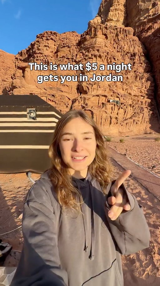 $5 pp with breakfast and dinner included! 🤯

This is your sign to visit Jordan with your friends 🇯🇴

and to follow @wiktoriawanders for more travel inspo 🫶

The camp is located in Wadi Rum - in the desert. It’s insane, and honestly I was really surprised by the price. But because it’s low season and tourism is slow right now, prices have dropped a lot. So if you’re planning to go to Jordan and see prices like this, it’s not a scam. It’s just the reality these days.

It’s a perfect time to visit Jordan. It’s definitely safe and waiting for more tourists ❤️

Jordan | Wadi Rum | Desert | Stay | Cheap Stay | Accomodation Wadi Rum | Bedouins | Camp | Travel | Traveler | Traveling | Solotravel | Backpacking