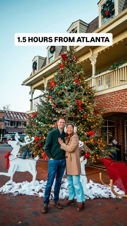 Can you believe this is 1.5 hours from Atlanta?! ⬇️ 
 
Welcome to Part 4 of my Georgia Hybrid hidden gems series with Toyota! @exploresetoyota #ad 
 
Dahlonega is a real-life Christmas town tucked away in the North Georgia mountains, and I recently took the Toyota Tacoma up there to explore. It was the perfect truck for my cozy holiday adventure 🎄 
 
#Toyota #Tacoma #Hybrid #dahlonega