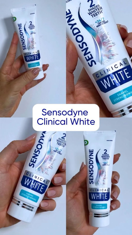 Sensodyne Clinical White Toothpaste - get the whitening you deserve, with the 24/7 sensitive-teeth care you need*✨🦷

After 8 weeks with twice-daily brushing, it whitens over time for gentle yet noticeable results:

1️⃣ Clinically proven ingredients lift and remove stains
2️⃣ Specially designed to help protect sensitive teeth while providing all the benefits of a regular daily toothpaste*
3️⃣ Enamel friendly polishing crystals reveal brighter, shinier teeth^

To help maintain white teeth for longer^, include Sensodyne Clinical White into your routine.

*with twice daily brushing
^vs. a regular toothpaste with twice daily brushing

#OralCare #OralHealthCare #SensitiveTeeth #Sensitive #OralHygiene