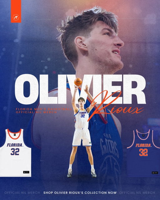 The future is tall, talented, and wearing Florida. 🐊🏀
This isn’t just merch — it’s support for the athlete putting in the work every night. Shop Olivier Rioux’s official NIL collection.