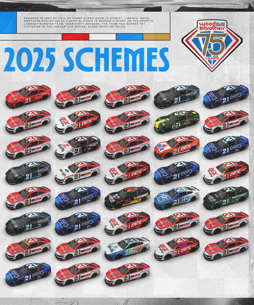A season’s worth of paint schemes, all in one place. Proud to carry our partners’ colors all year long.