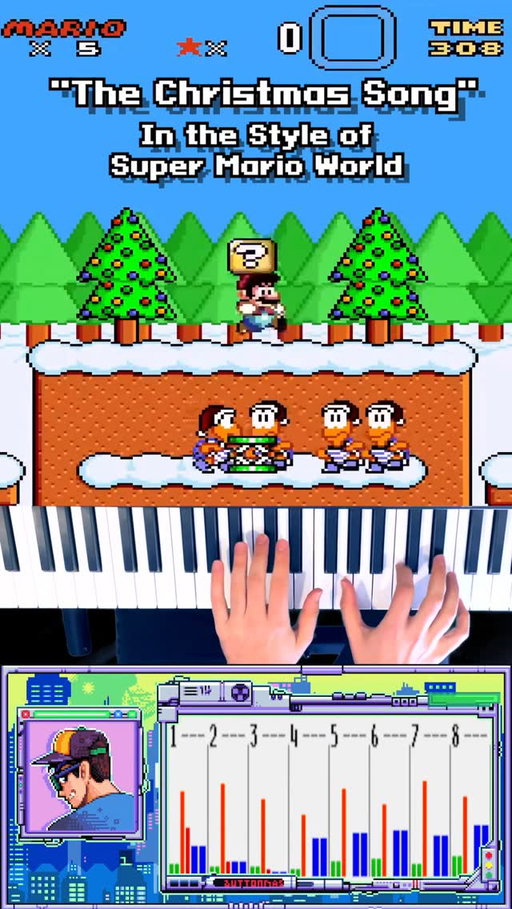“The Christmas Song” but in the style of Super Mario World. Heard the original version by Nat King Cole trio in the grocery store the other day and decided I had to cover it. 2025 was awesome. A lot of huge news is coming in 2026 and i cant wait until im able to share it with all of you. Get excited for more music, tours, and chiptune from yours truly. Happy holidays everyone.
.
.
#musician #videogamemusic #chiptune #supernintendo #retrogaming