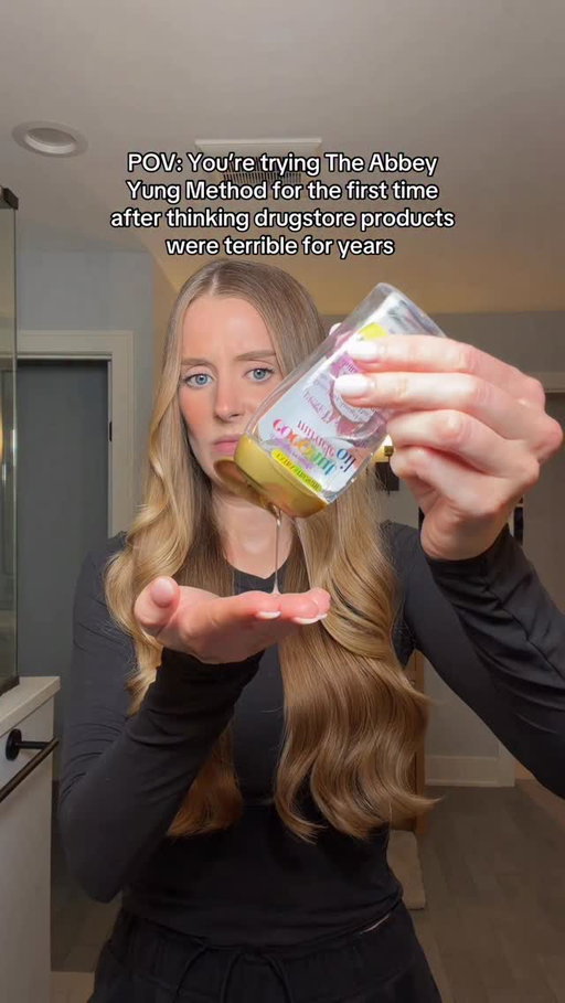 I promise the initial hesitation & fear goes away once you experience the results for yourself 😂🩷🩷 

#abbeyyungmethod #hairroutine #haircareproducts