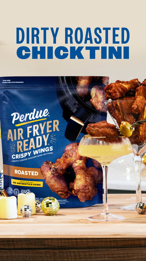 There’s only ONE WAY to “wing” in 2026. Heat up a batch of PERDUE® AIR FRYER READY® Roasted Crispy Wings and pair with a Dirty Roasted Chicktini, our very own original cocktail recipe! A little smoky, a little savory, this chicken-inspired martini is certain to hit the spot when the clock strikes! Click the link in our bio for the recipe! 🍗🍸⁣
#holiday #cocktails #winginginthenewyear #holidayparty⁣