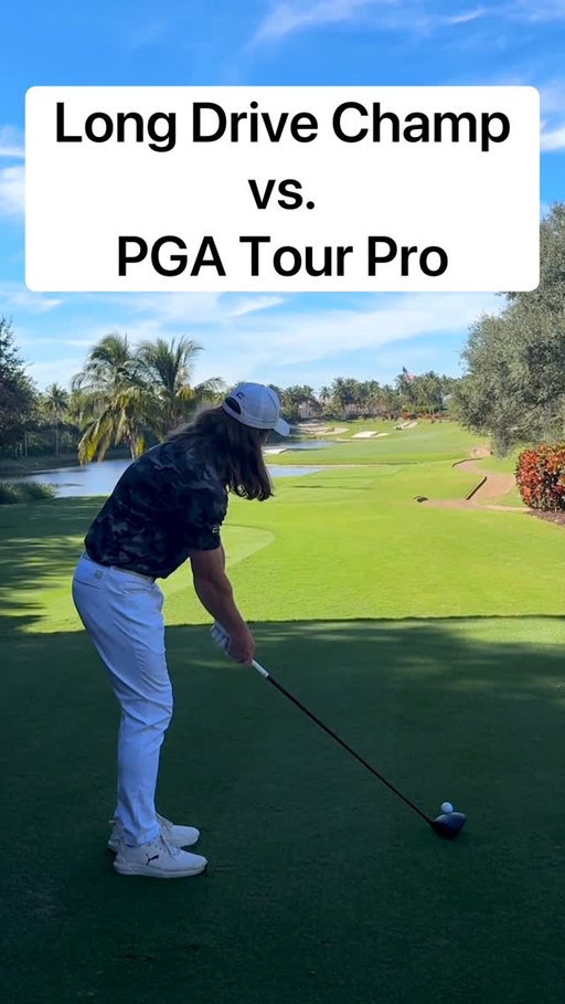 Here’s what happens when a PGA Tour pro & a World Long Drive Champ square off on a 1 hole match on a long par 5! 🔥🔥

Given that Zach finished 11th on the Korn Ferry Tour points race this year with a win and 5 top 10s giving him full status on the PGA Tour next year, I knew I’d have my hands full!