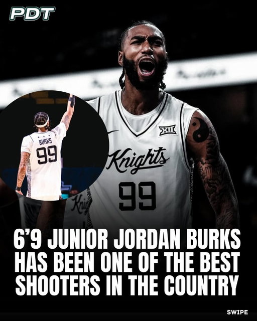 There haven’t been many better big shooters in college basketball this season than 6’9 Junior Jordan Burks

Burks is averaging 14/5/1 along with 1 steal and 1 block a game in only 25 MPG. He’s also doing it on 50/41/88 splits. 

Burks has played a key role in UCF’s 10-1 start with his versatility and his ability to finish at the rim and shoot, he’s shooting 65% at the rim along with shooting 41% from three on 5 attempts a game. Burks is a talented off ball scorer who opens the game up for his teammates with his ability to cut to the basket and shoot off the catch. He’s also a strong athlete and is one of 8 players this season who has made 10 dunks and 20 threes.