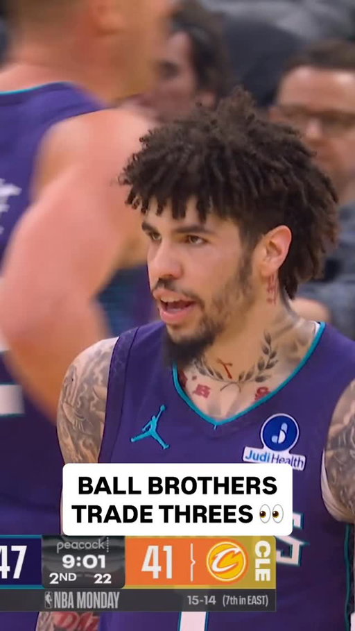Sibling rivalry at its best 🔥 @zo and @melo trade threes in Cleveland! 🍿 NBA action on Peacock • <link in bio>