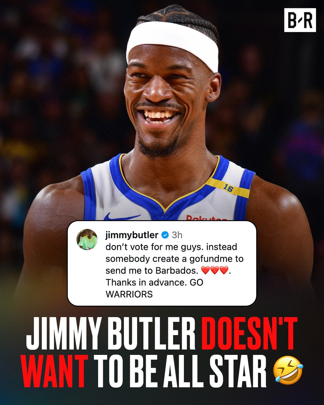 Looks like Jimmy has other plans for All-Star weekend 😭

(h/t @warriors, @jimmybutler)