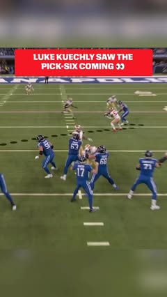 Luke Kuechly is still jumping passing lanes 😳 (via @nfl)