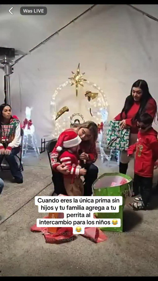 When you’re the only cousin without kids and your family adds your dog to the kids’ secret Santa 😂