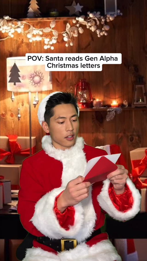 Santa reads Gen Alpha Christmas letters 🤣🤣 #christmas #santa #genalpha #comedy #pov
