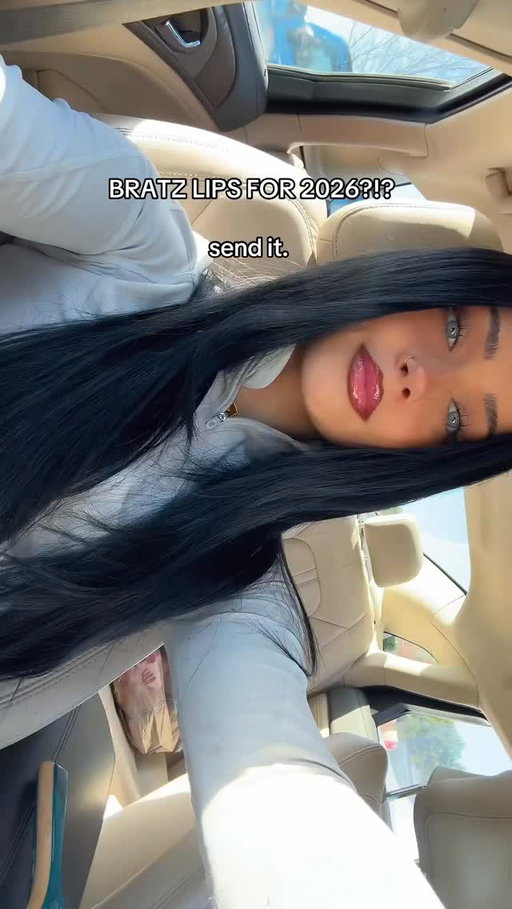 DOING BRATZ LIPS FOREVER OMG 👄 using @charlottetilbury foxy brown 🤎) 

Did I pull over on a 9 hour road trip to film this in a chick fil a parking lot because I thought the girls needed to see this immediately? I sure did