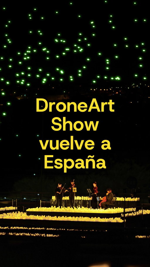 ✨ DroneArt Show ilumina el cielo de nuevo ✨

El espectáculo que fusiona cientos de drones y música clásica en vivo regresa con nuevas fechas en España. 

Una experiencia única donde arte, tecnología y emoción se unen bajo las estrellas.

📍 Alicante: 13 y 14 de marzo
📍 Madrid: 27 y 28 de marzo

🎟️ Entradas ya a la venta. Consigue las tuyas en el link de la bio.