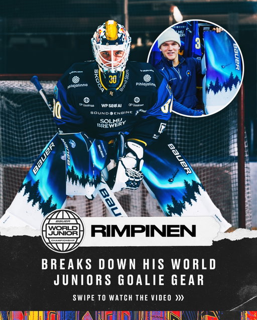 ”We wanted to make something special for my last World Juniors.” 

Watch Rimpinen’s [ @petteririmpinen ] first reaction to his #WorldJuniors gear 🌌