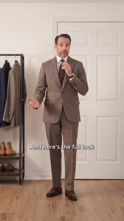 Tonal Tuesday is BACK and I’m featuring one of my all-time favorite suits — brown Donegal tweed.