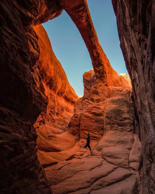 Hiking in a Park or on any public lands pays exquisite dividends in views and in joy!

Thank you @kate.outdoors for an Arches view! | Jumping for joy because I can finally enjoy the holidays after the most overwhelming month at work!✨ (🎄← the only Christmas tree I’ll be putting up this year😅)
✧ 
I know there are a lot of people struggling right now between the time of year and general state of the world, so I truly hope everyone has a healthy and happy holiday season, however you choose to celebrate!✨🎅🏼
