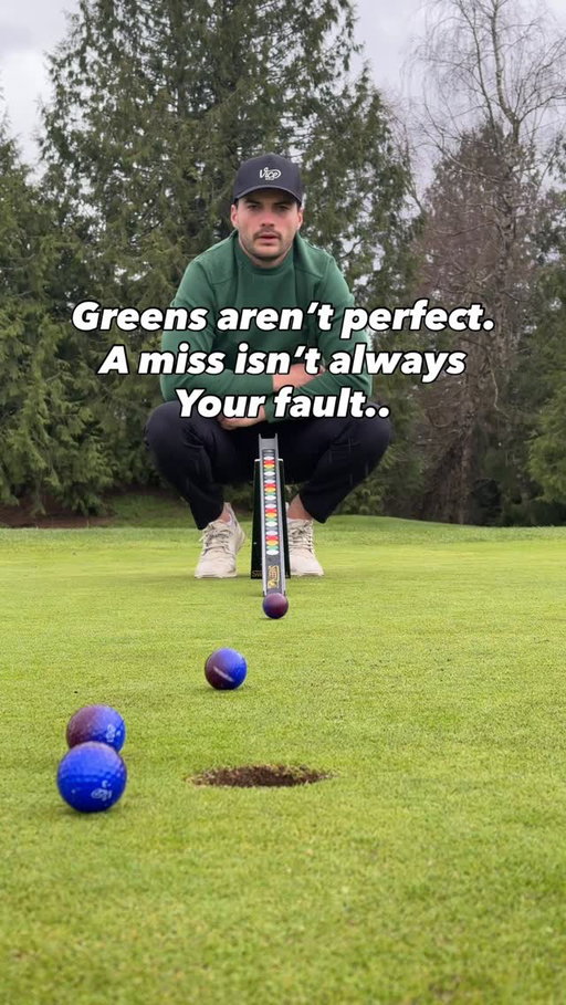 I know this green isn’t the best.. but the meaning still holds true wherever you are playing. Golf isn’t played on perfect surfaces so sometimes you’ll hit a good shot that gets lucky. All you can control is your stroke or swing. After that, it’s not in your hands anymore!