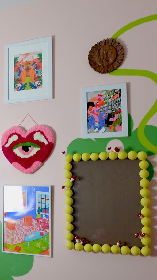 Budget wall art but make it cute 💁‍♀️🖼️ Would you guess this was under $20? @sapherapeters