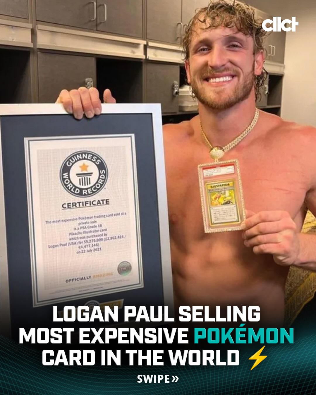 Logan Paul announces he is selling his 1/1 Pikachu Illustrator this February 😮

It will be sold by @GoldinCo 

Paul paid $5.275 million for the card back in 2022. It's the most expensive Pokémon card in the world.