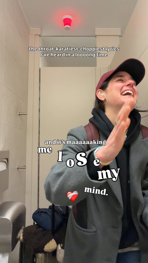 Song: Burning House by @juliawolfnyc 🔥Give me a double ketel soda with lemon and lime & delay my flight 3 hours in 15 minute increments on Christmas Adam, and suddenly the bathroom in the La Guardia airport is the PERFECT place to revisit every single one of my liked songs on Spotify. @juliawolfnyc how dare you when you opened this song with: “I’d run back into the burning house for you”