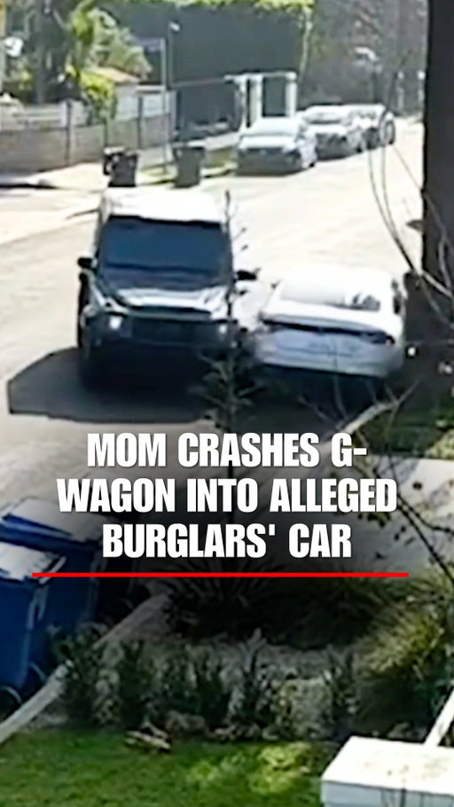 MOM TAKES ACTION: A Los Angeles mother rammed her Mercedes G-Wagon into the getaway car of these suspected burglars after receiving a panicked call from her kids who said intruders were trying to break into their home.

The suspects escaped on foot — but police say they left behind wallets, IDs and plenty of evidence.