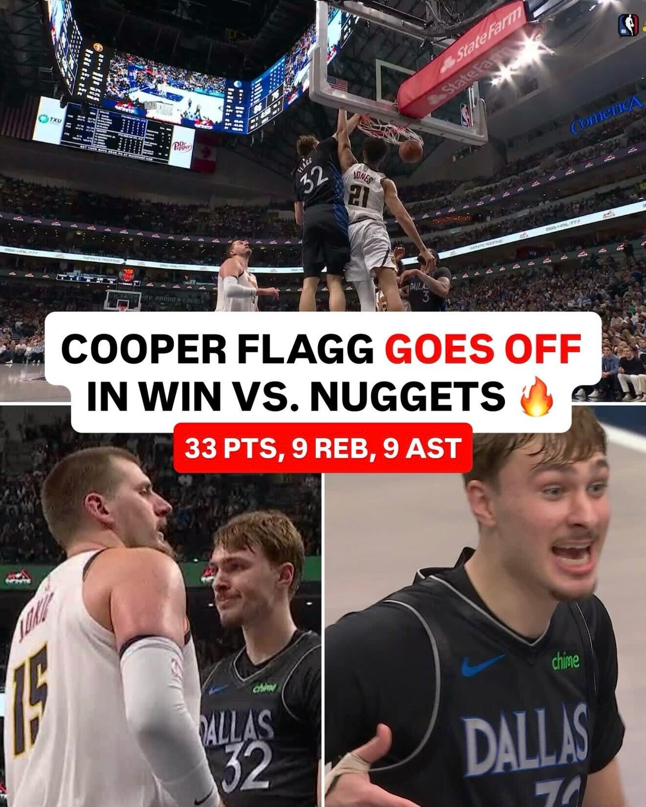 COOPER FLAGG TOOK OVER IN A THRILLER VS. NUGGETS 🔥😤

19 years old btw…