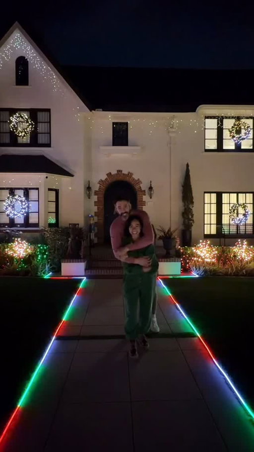 If we can’t have snow in LA, I’ll project it on our house!❄️