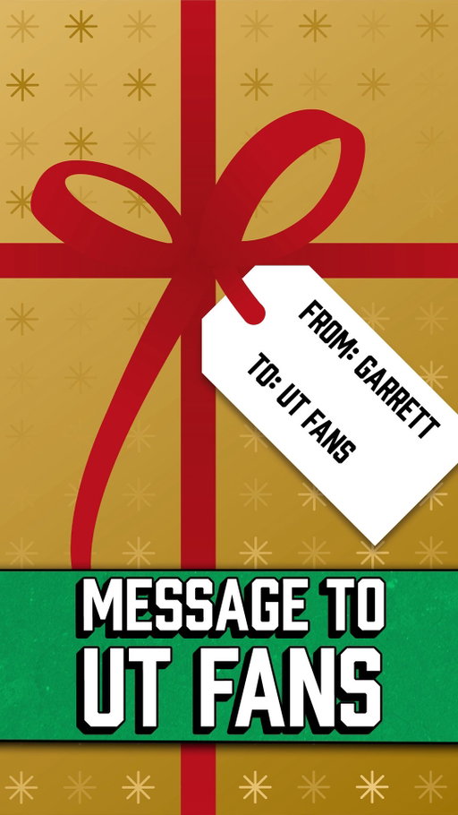 A Christmas message from Garrett to Texas Longhorn fans 😘