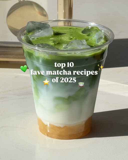 my top 10 fave (unique) matcha recipes of 2025 ⭐️💚🍵

1. jasmine infused matcha latte
2. muscat grape matcha soda
3. pear matcha latte
4. spicy pineapple matcha soda
5. matcha ice cream float
6. honey peach matcha latte
7. black sesame matcha latte
8. cranberry matcha
9. tiramisu matcha latte
10. guava matcha latte

which matcha recipe was your fave this year? 

#homecafe #matcha #matcharecipe #matchalatte