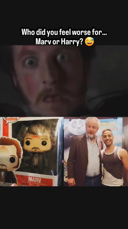 Christmas wouldn’t hit the same without this guy.
In my opinion, Daniel Stern turned Marv into one of the most memorable villain characters, especially in a Christmas movie. His comedy, timing, acting and stunts helped make Home Alone a true holiday staple.
By the time you’re halfway through the booby traps, you’re laughing and somehow feeling bad for him at the same time. 

The question is, who did you feel worse for… Marv or Harry, his partner in crime? 😅

📸 (2016) I was in LA between workshops and randomly bumped into him outside one of the locations after a writing seminar where he was showcasing some of his new bronze sculptures.
Yep, he sculpts too, and he’s pretty damn awesome at it.

#homealone #danielstern #christmasmovies #marvhomealone #merrychristmasyourfilthyanimal