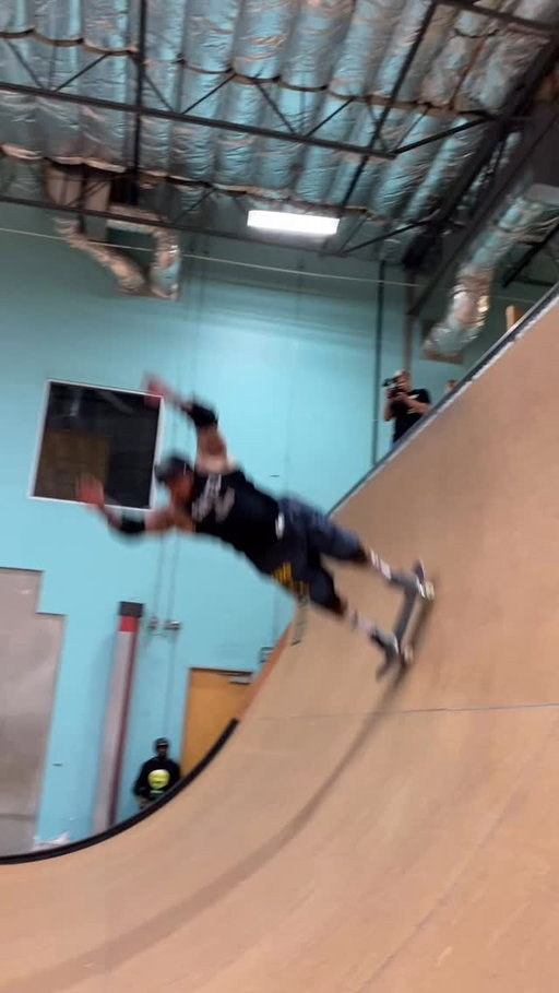Still one of the gnarliest slams I have ever filmed!  Props to @bigscboy for going for it and thanks @tonyhawk for letting us come!  Savage