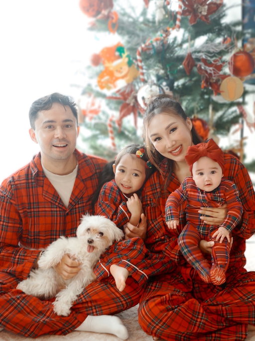 happy holidays from our little family 🧸🎄 i can’t believe just last year, i was on the couch knocked out and puking my brains out and this year, our little ellie is hanging out with us. my life literally doesn’t feel like it can get better than this 🥹🥹