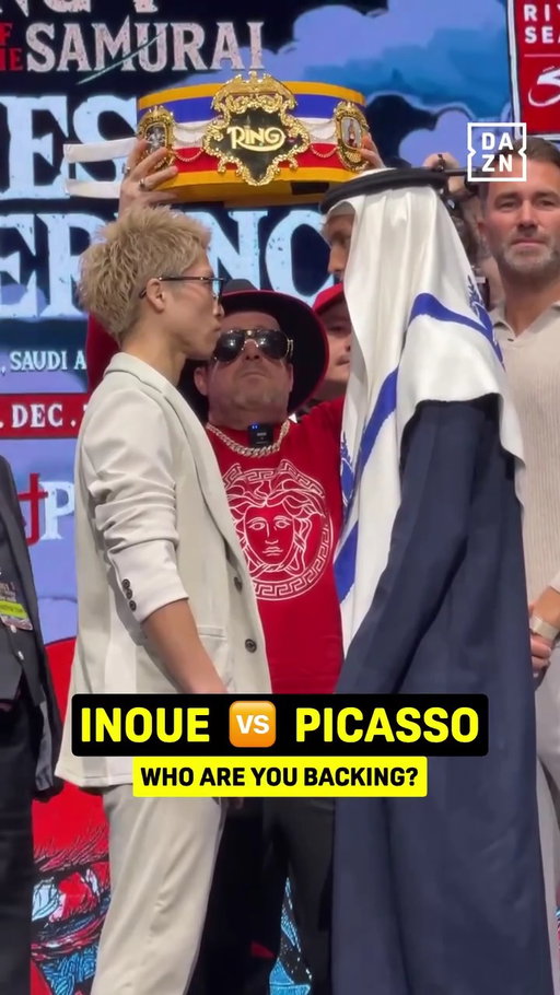 THE MONSTER MEETS EL REY 🇯🇵🇲🇽

@NaoyaInoue_410 and @ReyDavidPicasso face off in Saudi Arabia.

(🎥 @DAZNBoxing)