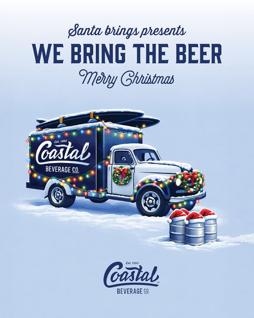 Santa's got his job, and we've got ours—we bring the beer. 🎄🍻 Merry Christmas from the Coastal Crew! 

#Christmas #CoastalCrew