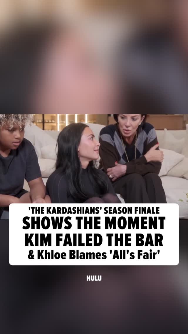 Kim Kardashian is pulling back the curtain and sharing the vulnerable moment where she found out she had failed the bar exam ... and her sister Khloé says it's all due to her distractions from filming "All's Fair."

🎥 HULU