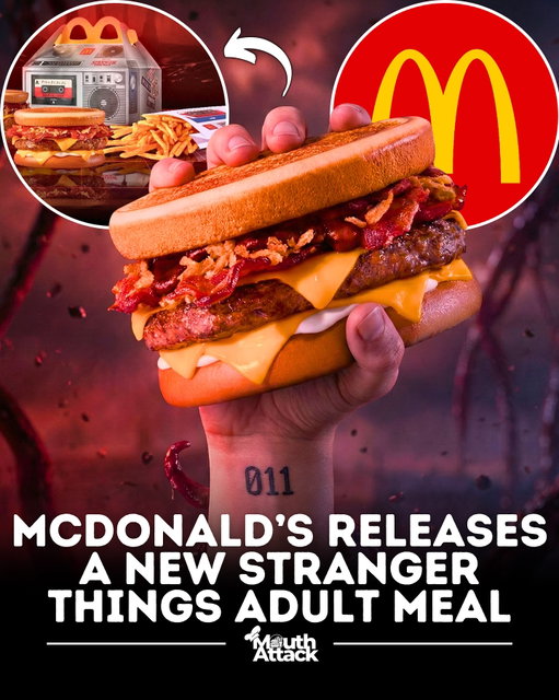 McDonald’s has officially launched a Stranger Things–inspired menu experience in select international markets, tied to the show’s upcoming Season 5. The collaboration goes beyond themed packaging, introducing new, Stranger Things–branded food items in several Latin American countries, including Brazil, Peru, and Colombia. These markets feature the Upside Down Burger, served with the bun flipped upside down and layered with beef, cheese, bacon, crispy onions, and a sweet barbecue or maple-style sauce, alongside a Stranger Chicken Sandwich using the same concept. Some locations have also added fried chicken buckets, themed desserts, and specialty drinks as part of the rollout.

In other regions, such as Spain and parts of Europe, the promotion focuses more on custom Stranger Things packaging and curated meals using existing local favorites rather than entirely new recipes. These meals are presented in cassette-player–style boxes with branded cups and visuals referencing the Upside Down, with fries sometimes marketed as “Upside Down Fries” for the theme rather than a new product. Importantly, this collaboration is not a U.S. nationwide release, and McDonald’s has not confirmed plans to bring the Stranger Things Adult Meal to American menus at this time.
.
🚨 Hungry for more food news? Head to the link in our bio or search www.mouthattack.com for the full scoop on this post and the latest releases! 🍕📲 Enter your email to join our food release newsletter for exclusive updates straight to your inbox! 🌟
.
( 📰 @mouthattack 
.
#food #insta food #foodphotography #foodstagram #tips #foodtip #tipping #mcdonalds #fastfood #news #foodnews #foodienews #vrialfoodnews #tipflation #inflation #foxnews #foodstudy #study #poll