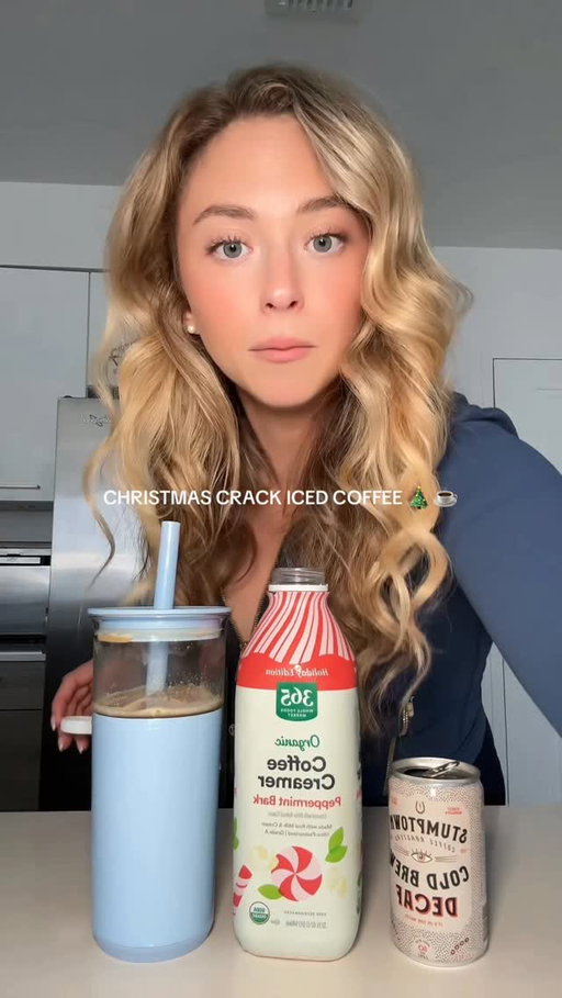 CHRISTMAS CRACK ICED COFFEE TASTES LIKE THE CHICK-FIL-A PEPPERMINT MILK SHAKE!! My latest at home coffee obsession #coffeeathome #holidaycoffee #coffeelover #coffeerecipe #icedcoffee