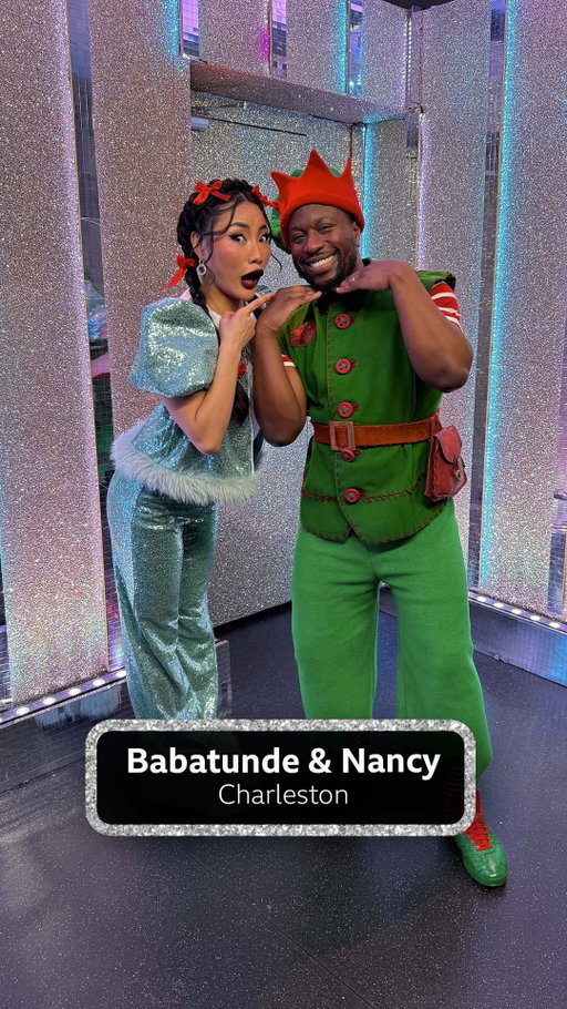 Babatunde and Nancy are coming down to #Strictly town with a incredible Charleston full of Christmas cheer! 🎅