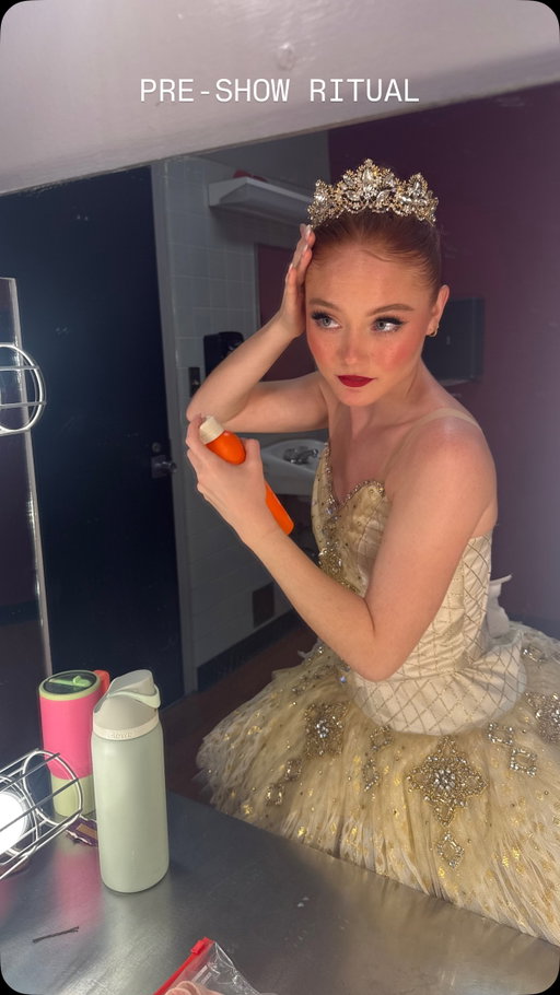 my pre show nutcracker ritual 🍯 #nutcracker #ballet #ballerina #performance #ballettok