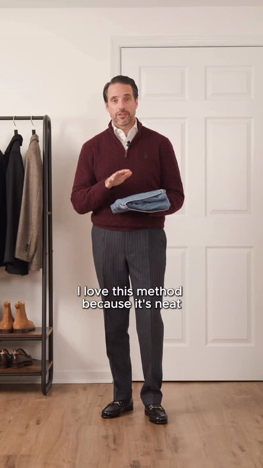 This is the absolute best way to fold jeans like a pro. This method isn’t only neat and compact, but it is also perfect for storing your jeans efficiently.