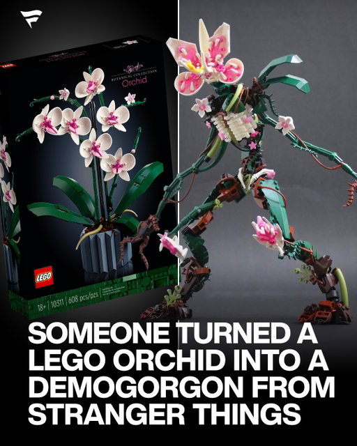 Champion LEGO builder @jayfa_mocs reworked the LEGO Orchid from the Botanical Collection into a Demogorgon from Stranger Things 🌸

Although the build incorporates additional parts beyond the original set, full instructions are available via his Instagram.